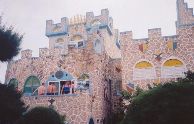 A gathering on the castle balcony. . . um, rum punch?