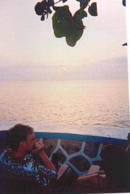 EZE watches the sun set
