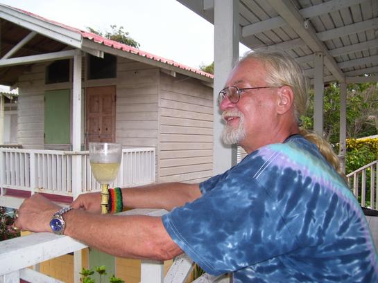 p on porch