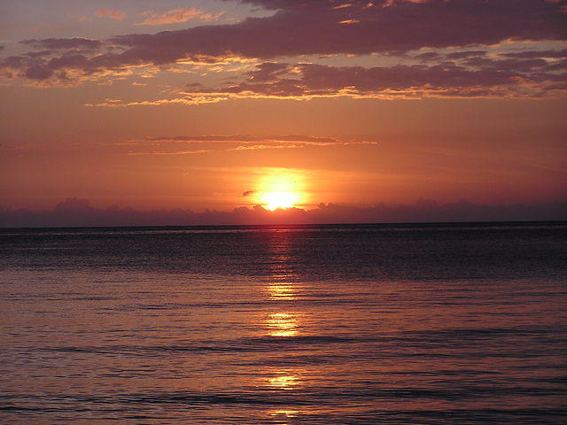 Sun setting