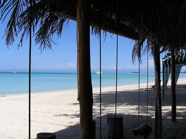 Beach view from the Boat Bar