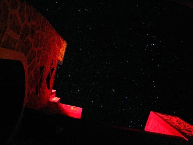 Starry sky above Blue Cave Castle 2