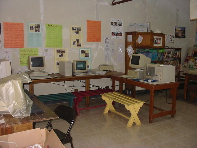 The computers set up and ready, still need software but were working on that too