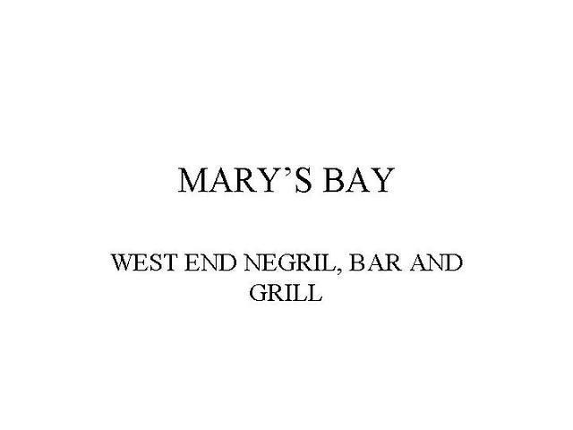 TEST MARY'S BAY
