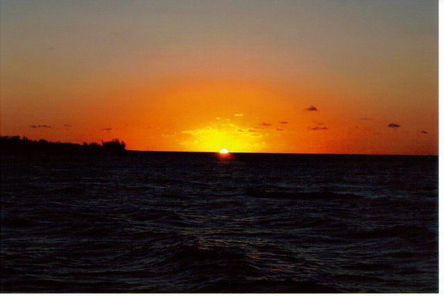 Fire on sea.
