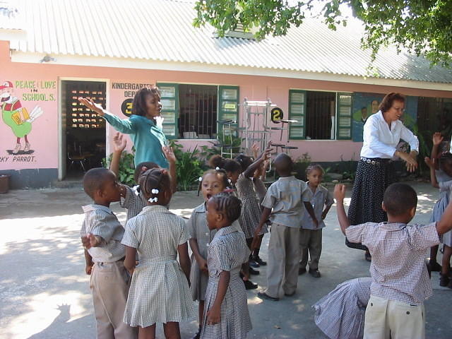 The dance practice goes on with teachers enjoying the dancing too