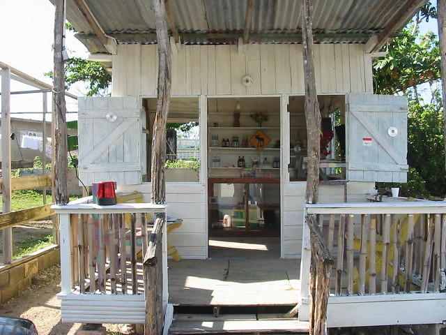 Just at the entrance of Westland Mountain Road 22 Pac aka Rickey begins to set up his music cafe