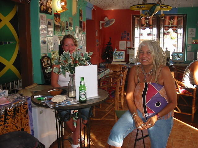 Marion taking a break from her wonderful silver stall
