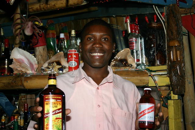 Tony's Hut bartender
