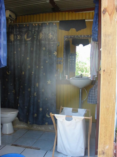 Bathroom fitted with all mod cons, including hot water & washing machine these days!