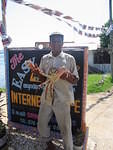 Local Fisherman Les selling Sue a King Crab