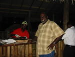 The famous Bar B Barn 'Norm' at the opening of his new beach road Jerk Centre