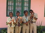 Sports day prize giving - the boys show off!