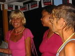 Party well underway Sue chats to Sandra (from Sandra's Bar)& friend