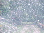 Sorry about the rain drops on the windshield. Here is your final turn to the right. There is a little bamboo building, and your