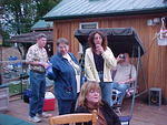 GLENZEE, BIRDLADY, DONNA {SITTING}, ROOTWOMAN, CHINK {DRINKING}
