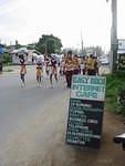 Ths band in Negril came all the way from Kingston,a marching band is a rare sight in Negril