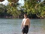 My son enjoying Half Moon Beach