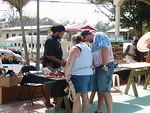 Mr Slice gives a hand to guests looking for jewellry
