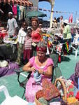 Teresa's gifts sets were amazing as were her young Jamaican friends. Meanwhile Randi knits her hats in the foreground