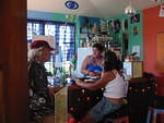 Sunshine keeps those Bagels & Bloody Mary's going all day. Helped by 22's 14 year old son Kemar they were so busy all day ..