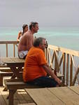 On the deck of the boat house, there's always been something to watch during this amazing piece of work