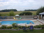 Big Red in da pool