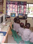 Their first intro to the Computer Lab is watching stories & practising their alphabet & counting knowledge that they are
