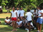 The girls do play too but today they are suporting vocally!