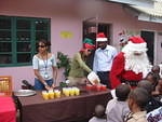 The children wanted to know why Santa was 'black' last year & Chinese this year?
