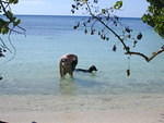 Dick and the fishing dog at Half Moon