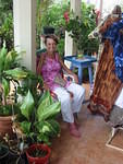 Theresa escapes the sun on Easy Rock's Cool Terrace