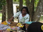 Miss Pam brings her school tuck shop to the community sports field