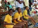 Maya & Deandre watch the races