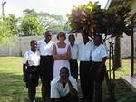 Computer Teacher Sue McKenzie with the moring group
